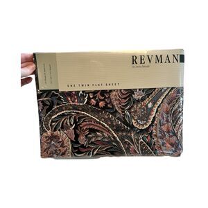 Vintage Revman Twin Flat Sheet Aladdin Paisley Multi Colored USA New